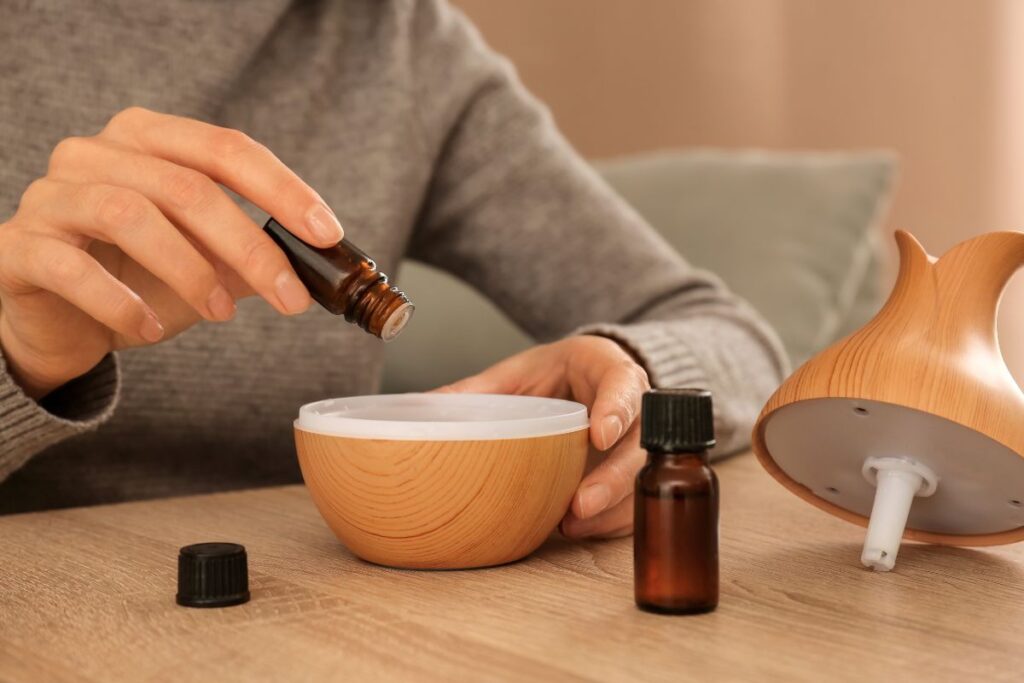 Adding Essential Oils to Diffuser