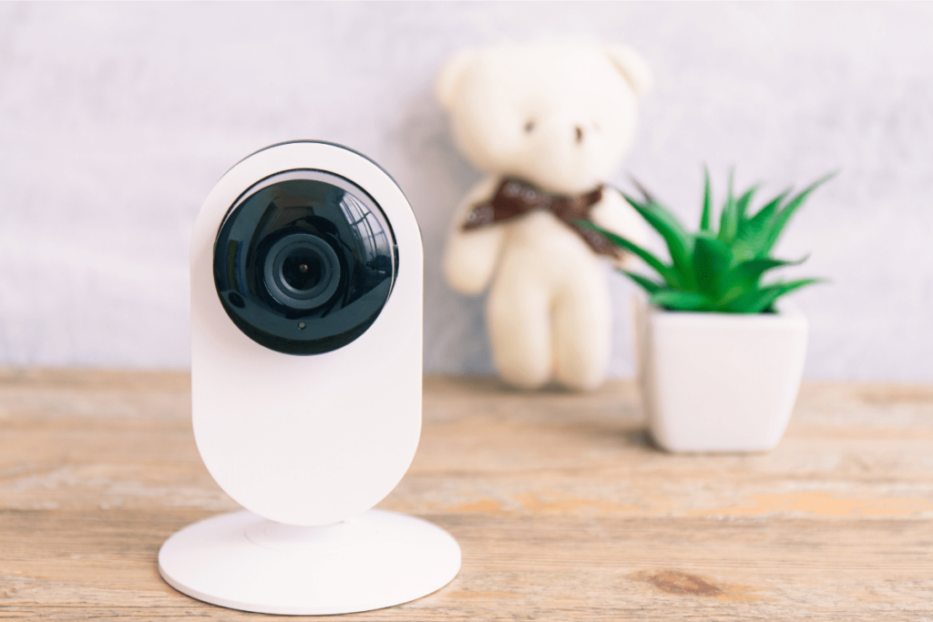 Home Security Camera on a Desk