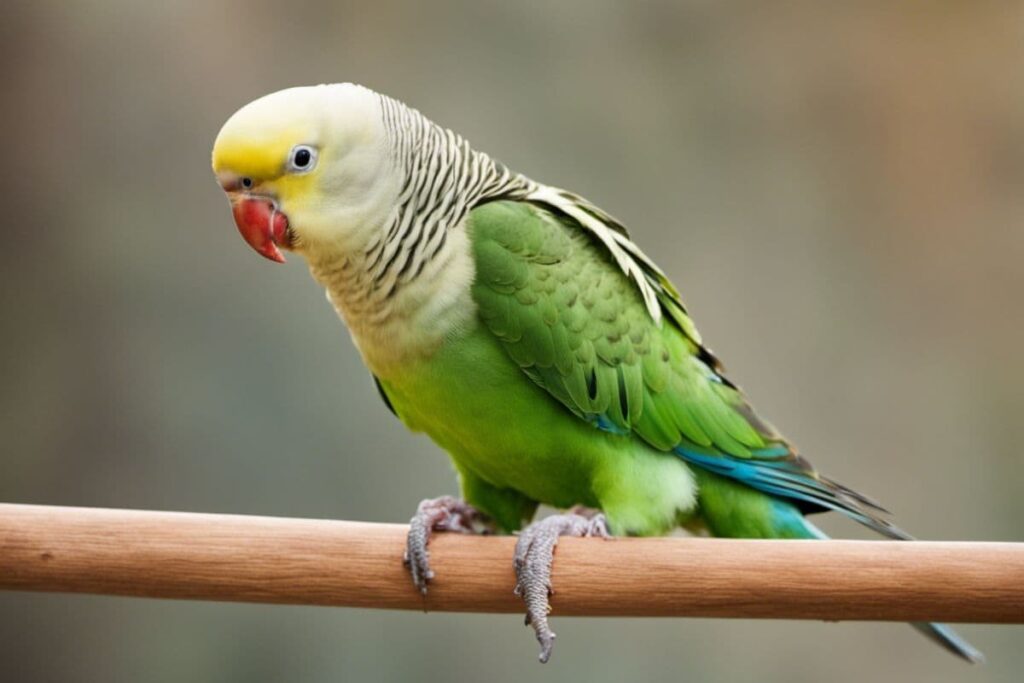 A Parakeet Standing On a Perch