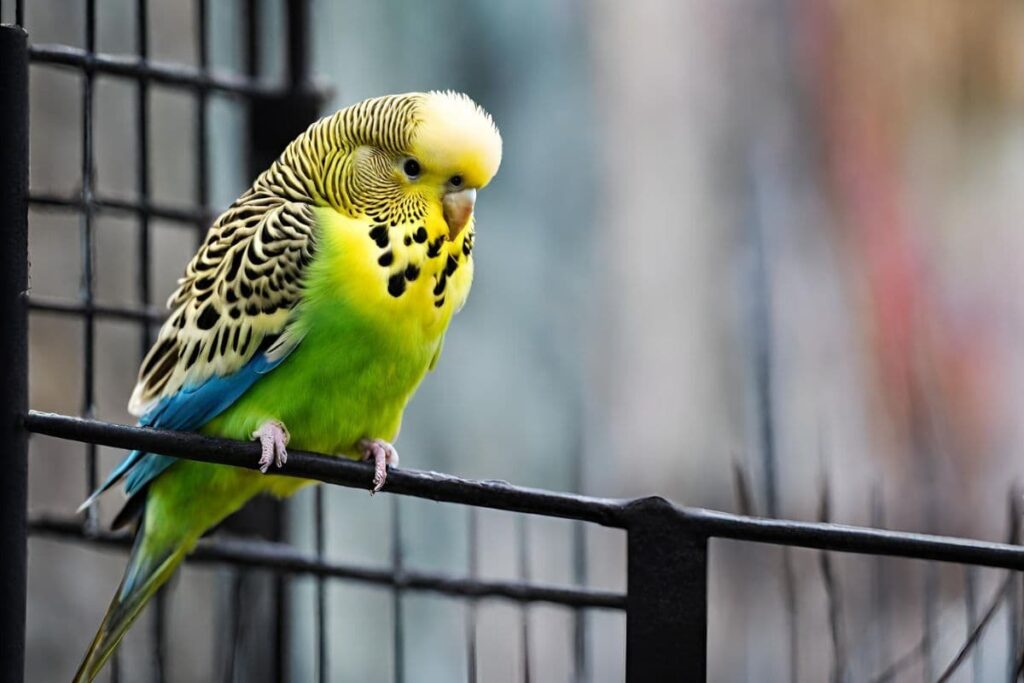 A Fluffed Up Parakeet